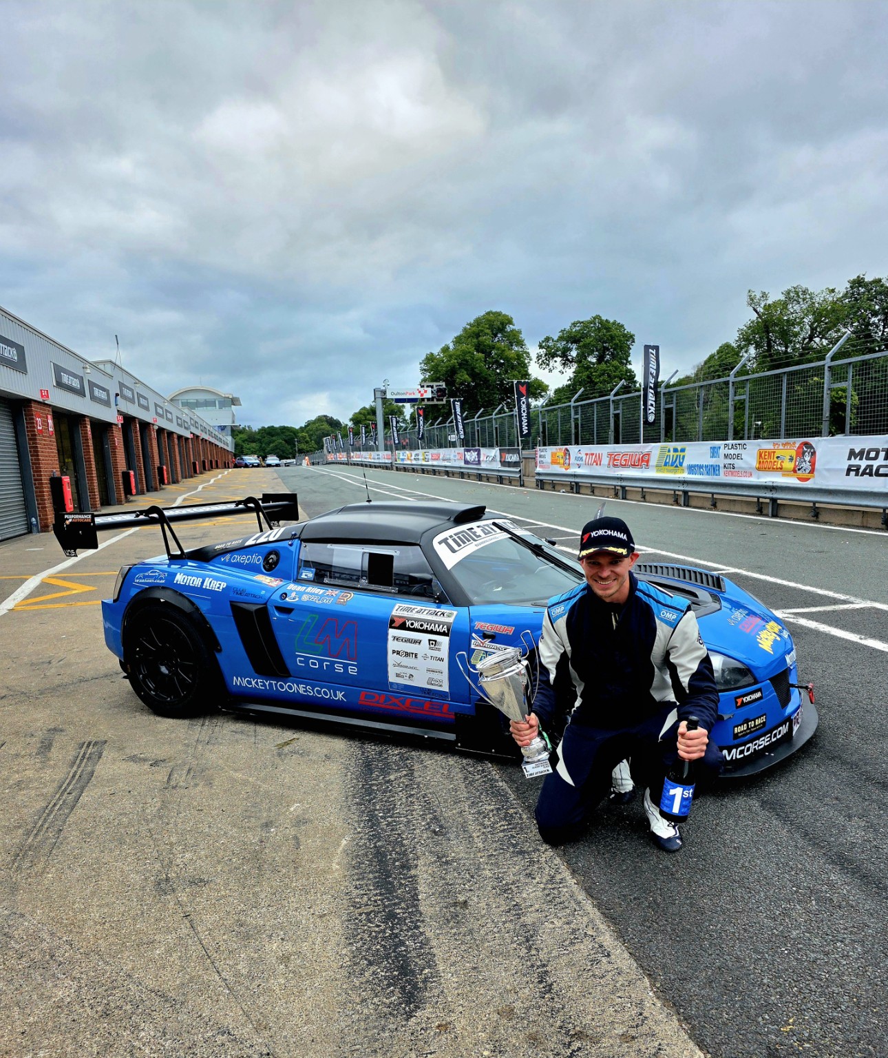 Dean Riley with VX220 in pit lane